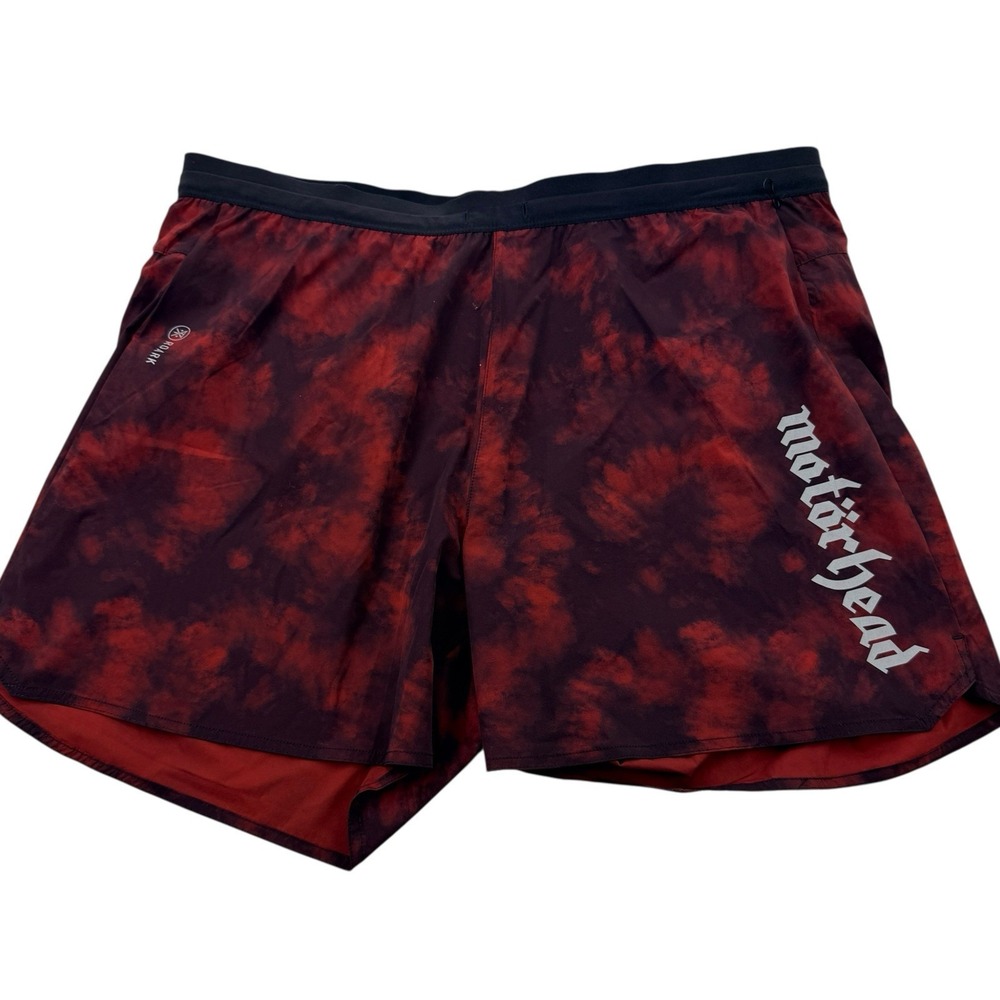 Roark x Motorhead Red Black Run‎ Amok Running Shorts Men's Size XL NWOT